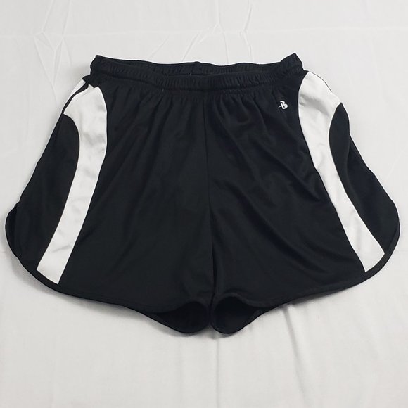 Badger Sport Men’s Black and White Stride Track Shorts with/built in Liner Large - Picture 1 of 3